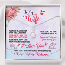 Load image into Gallery viewer, Love You Forever Alluring Ribbon Pendant Necklace Gift for Wife - Personalized Message Card