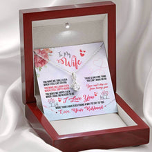 Load image into Gallery viewer, Love You Forever Alluring Ribbon Pendant Necklace Gift for Wife - Personalized Message Card