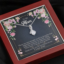 Load image into Gallery viewer, Alluring Ribbon Pendant Necklace Gift for Mother - Personalized Message Card