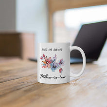 Load image into Gallery viewer, Awesome Mother-in-law Personalized Flower Mug for Mother's Day Gift, 11oz