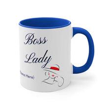 Load image into Gallery viewer, Boss Lady Personalized 11oz Accent Mug for Entrepreneur