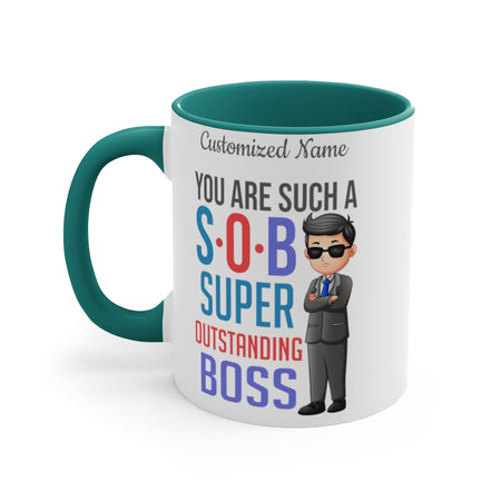 Super Outstanding Boss 11oz Accent Mug for Him