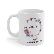 Load image into Gallery viewer, Awesome Mother-in-law Personalized Flower Mug for Mother&#39;s Day Gift, 11oz
