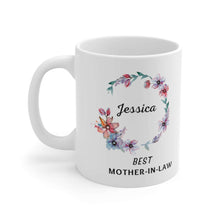 Load image into Gallery viewer, Awesome Mother-in-law Personalized Flower Mug for Mother's Day Gift, 11oz