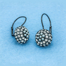 Load image into Gallery viewer, Rhinestone Blackberry Round Drop Earrings