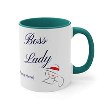 Load image into Gallery viewer, Boss Lady Personalized 11oz Accent Mug for Entrepreneur