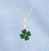 Load image into Gallery viewer, Good Luck Clover Pendant Necklace