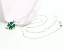 Load image into Gallery viewer, Good Luck Clover Pendant Necklace