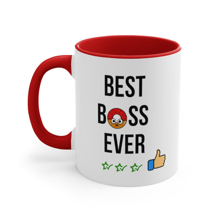 One Awesome Boss 11oz Custom Accent Mug for Him