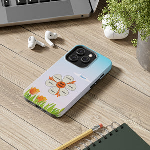 Good Vibes Flower Custom Text Tough Cover for iPhone 14/13/12/11/10 X/8/7 and iPhone SE Phone Cases