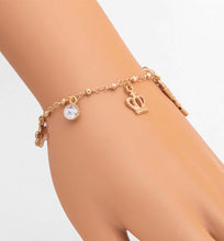 Load image into Gallery viewer, Fashion Ankle Gold Chain Charm Bracelet, 7 1/2 inches
