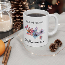Load image into Gallery viewer, Awesome Mother-in-law Personalized Flower Mug for Mother's Day Gift, 11oz