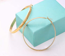 Load image into Gallery viewer, Big Gold Hoop Earrings, 60mm