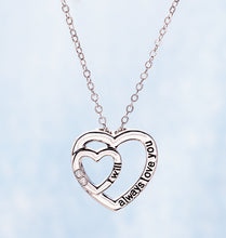Load image into Gallery viewer, I Will Always Love You Hearts Necklace