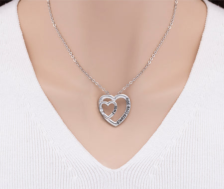 I Will Always Love You Hearts Necklace