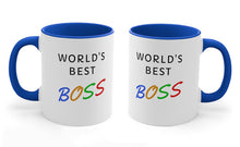 Load image into Gallery viewer, World's Best Boss Ceramic Accent Coffee Mug, 11oz