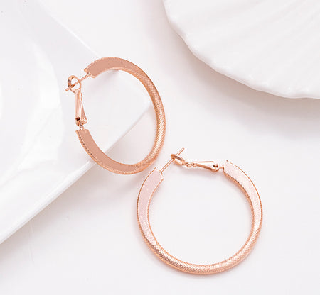 Tinted Rose Gold Hoop Earrings, 40mm