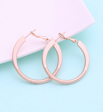 Load image into Gallery viewer, Tinted Rose Gold Hoop Earrings, 40mm