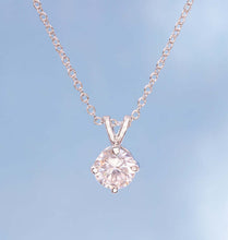 Load image into Gallery viewer, Stainless Steel Necklace + Glittering Cubic Zirconia Pendant