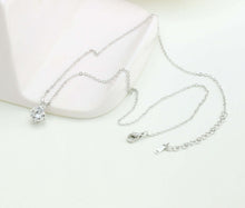 Load image into Gallery viewer, Stainless Steel Necklace + Glittering Cubic Zirconia Pendant