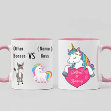 Load image into Gallery viewer, Funny Boss Unicorn Accent Coffee Mug, Best Boss 11oz Mug Gift