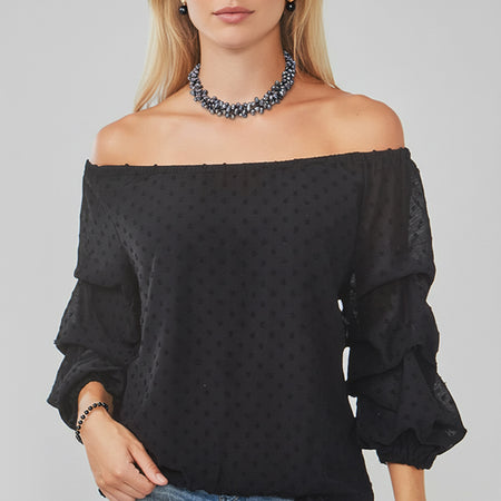 3-Strand Twisted Tahitian Black Pearl Necklace, 19"