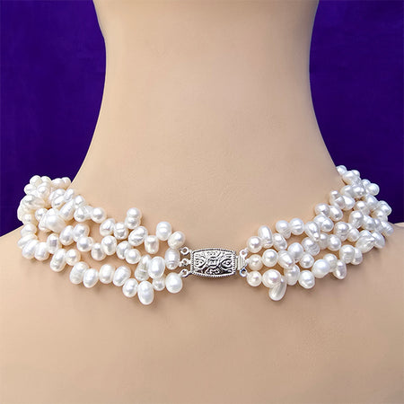 Three-Strand Freshwater Pearl Necklace – 18"+2"