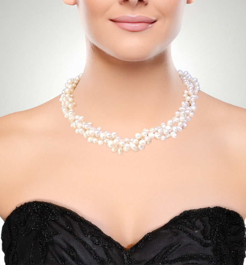 Three-Strand Freshwater Pearl Necklace – 18