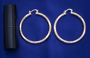 14K Gold 49mm Hoop Earrings
