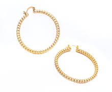 Load image into Gallery viewer, 14K Gold 49mm Round Hoop Earrings
