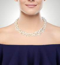 Load image into Gallery viewer, Freshwater Pearl Necklace - Ivory Color, 3 Strands, 18 inches
