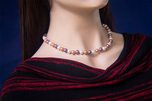 Load image into Gallery viewer, Pastel Pearl Statement Necklace: Elegant Hues for Effortless Style, 18 inches
