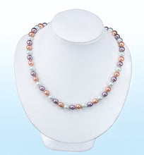 Load image into Gallery viewer, Pastel Pearl Statement Necklace: Elegant Hues for Effortless Style, 18 inches
