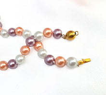 Load image into Gallery viewer, Pastel Pearl Statement Necklace: Elegant Hues for Effortless Style, 18 inches
