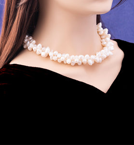 Freshwater String of Pearls Statement Necklace, 18 inches