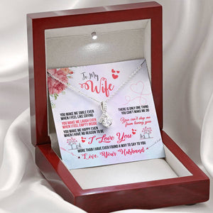 Love You Forever Alluring Ribbon Pendant Necklace Gift for Wife - Personalized Message Card