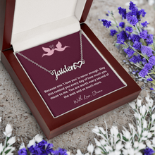 Load image into Gallery viewer, To My Love - Beautiful Custom Name Heart Necklace with Personalized Gift Message Card
