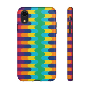 Colorful Rainbow iPhone 15/14/13/12/11/10 X/8, Samsung Galaxy S10/S20/S21/S22, Samsung S20 FE/S21 FE, Google Pixel 5/6 Tough Phone Cases