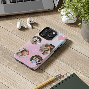 Personalized Family Photos Tough Cover for iPhone 14/13/12/11/10 X/8/7 and iPhone SE Phone Cases