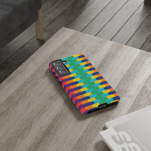 Colorful Rainbow iPhone 15/14/13/12/11/10 X/8, Samsung Galaxy S10/S20/S21/S22, Samsung S20 FE/S21 FE, Google Pixel 5/6 Tough Phone Cases
