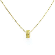 Load image into Gallery viewer, Gold Filigree Ring Crystal Pendant Necklace
