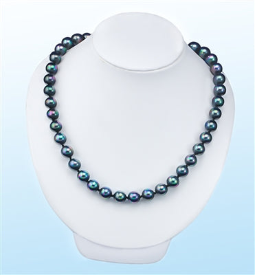 Tahitian Black Pearl Statement Necklace, 18 inches