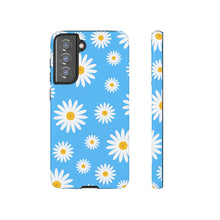 Load image into Gallery viewer, Daisy Bright Sky Blue iPhone 13/12/11/10 X/8, Samsung Galaxy S10/S20/S21/S22, Samsung S20 FE/S21 FE, Google Pixel 5/6 Tough Phone Cases
