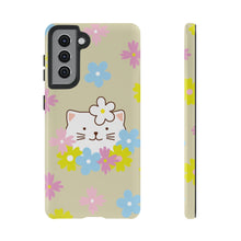 Load image into Gallery viewer, Lovely Cat in Colorful Wildflowers iPhone 15/14/13/12/11/10 X/8, Samsung Galaxy S10/S20/S21/S22, Samsung S20 FE/S21 FE, Google Pixel 5/6 Tough Phone Cases
