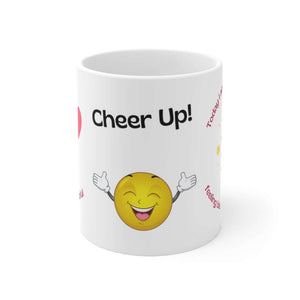 I am Grateful Mug, Cheer Up Motivational Gift, Spiritual Gift, 3 Sided Design 11oz Mug