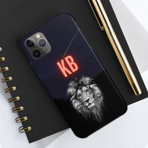 Lion Head Custom Initials Tough Cover for iPhone 14/13/12/11/10 X/8/7 and iPhone SE Phone Cases