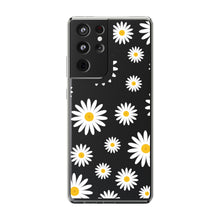 Load image into Gallery viewer, Cheerful Daisy Flowers Transparent Clear Cases for iPhone 12/13 and Samsung Galaxy S21 Phones
