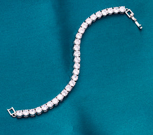 Synthetic Diamond 5mm Tennis Bracelet, 6 inches