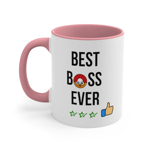 One Awesome Boss 11oz Custom Accent Mug for Him