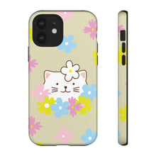 Load image into Gallery viewer, Lovely Cat in Colorful Wildflowers iPhone 15/14/13/12/11/10 X/8, Samsung Galaxy S10/S20/S21/S22, Samsung S20 FE/S21 FE, Google Pixel 5/6 Tough Phone Cases
